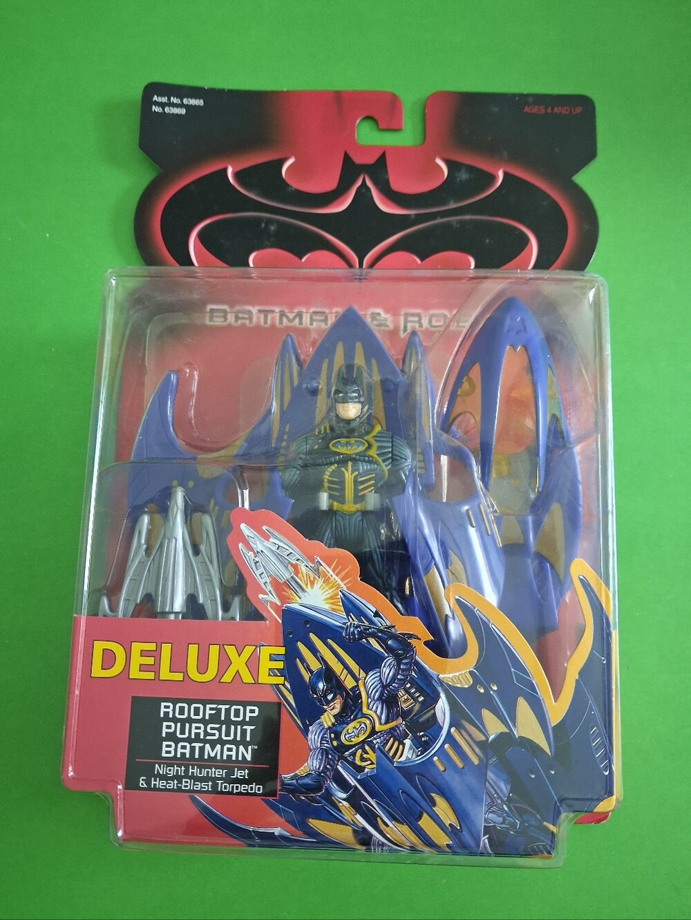 1997 Kenner Batman & Robin Deluxe Rooftop Batman Sealed Vintage